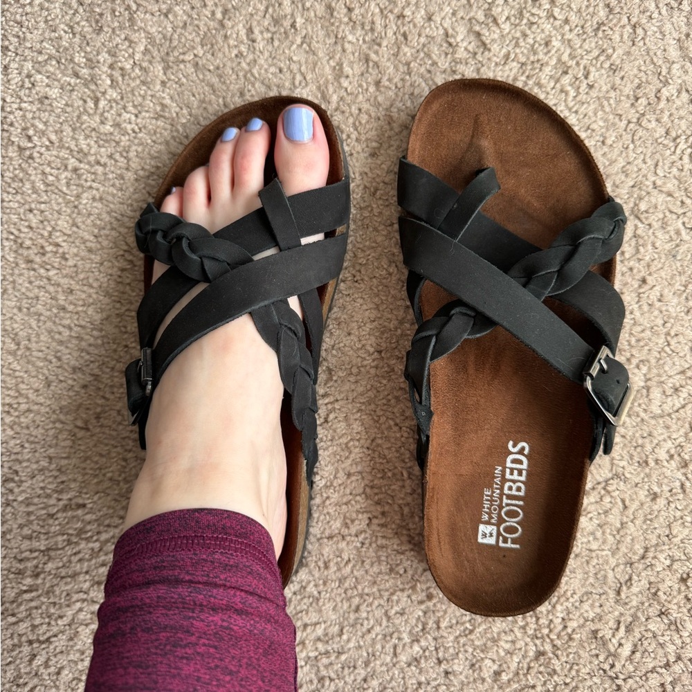 Black White Mountain Sandals